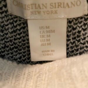 Christian Siriano Black and White Knit Sweater